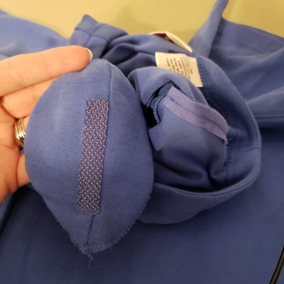 BECHAMEL Vacation Themed Embroidered Blue Cotton Button Down Top M - Picture 8 of 9